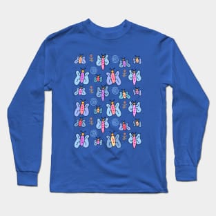 Cute and Colorful Butterfly Pattern Long Sleeve T-Shirt